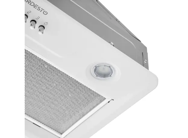 ჩასაშენებელი გამწოვი Ardesto Hood integrated, 52cm, 700m3h, metal, 2х1W LED, button,"white, 4 image