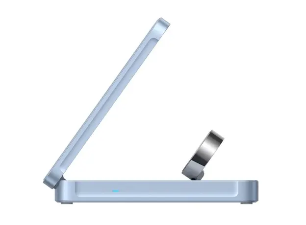 უსადენო დამტენი UGREEN W757 (65901), MagFlow 25W, 3-in-1 Magnetic Wireless Charger, Blue, 8 image