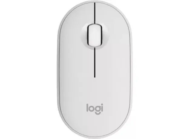 მაუსი LOGITECH Pebble Mouse 2 M350s - TONAL WHITE - BT - EMEA-808 - DONGLELESS, 2 image