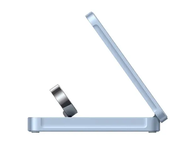 უსადენო დამტენი UGREEN W757 (65901), MagFlow 25W, 3-in-1 Magnetic Wireless Charger, Blue, 7 image