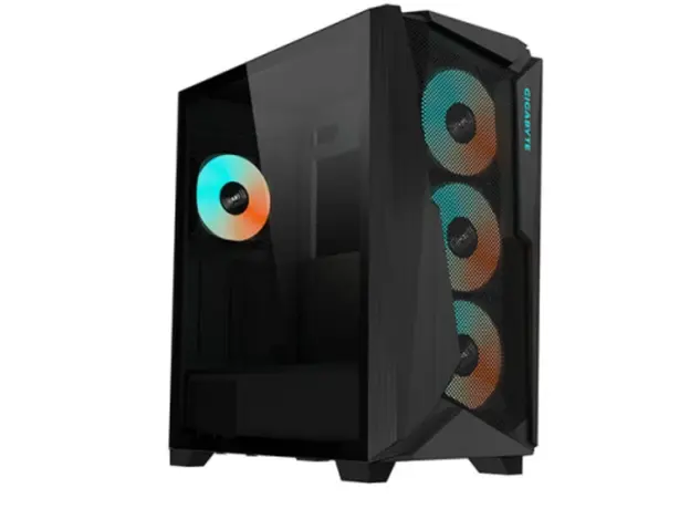 კომპიუტერის ქეისი Gigabyte C301 GLASS V2 4x120mm ARGB Fans Mid Tower Black	