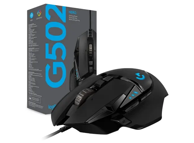 მაუსი LOGITECH G502 Corded Gaming Mouse - HERO - BLACK - USB - EER2, 3 image