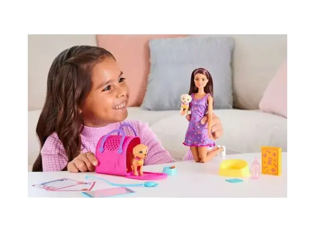 ბარბის თოჯინა MATTEL Barbie Adopt-a-Pup Playset - Latina, 4 image