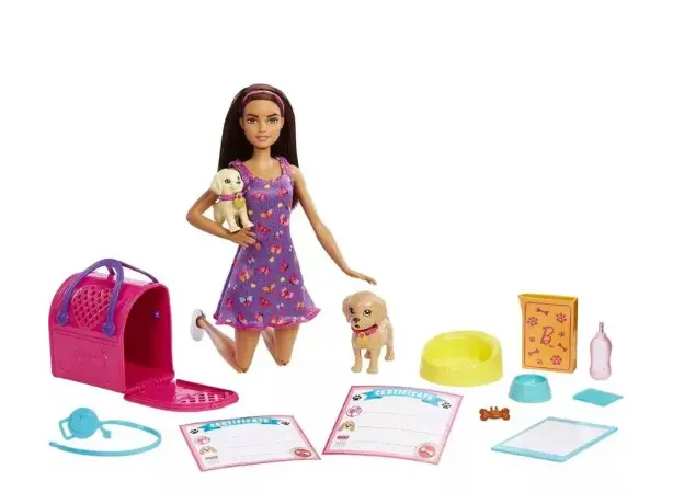 ბარბის თოჯინა MATTEL Barbie Adopt-a-Pup Playset - Latina, 2 image