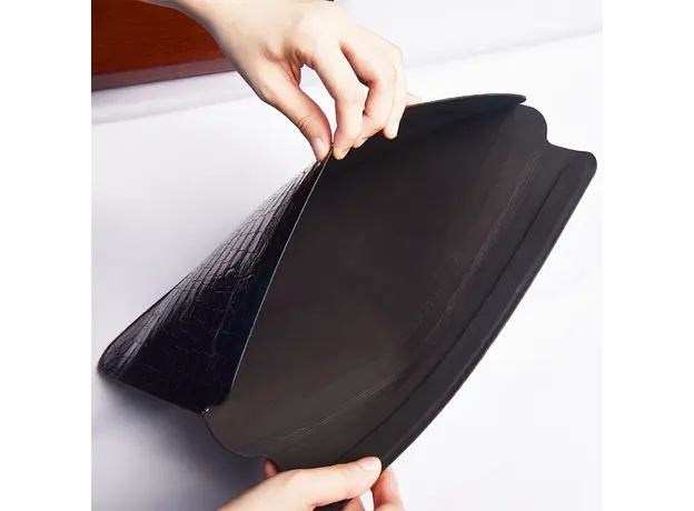 ნოუთბუქის ჩანთა WiWU 13.3'' Skin Croco Geniunie Leather Sleeve Black, 5 image