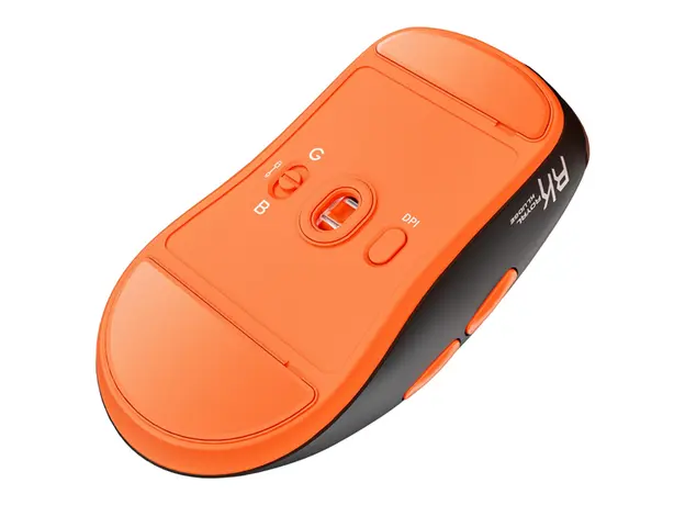 მაუსი Royal Kludge RK M30 Gaming Mouse Wireless, 2.4GHz, Bluetooth, USB Black Orange, 5 image