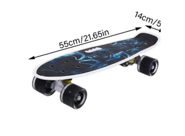 სკეიტბორდი M350YST-SKALETON2 მანათობელი ბორბლები და სახელურით, 3 image