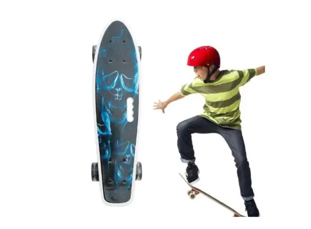 სკეიტბორდი M350YST-SKALETON2 მანათობელი ბორბლები და სახელურით, 5 image