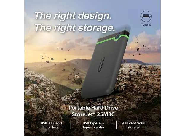 მყარი დისკი 4TB StoreJet2.5" M3, Portable HDD, Type C, 6 image