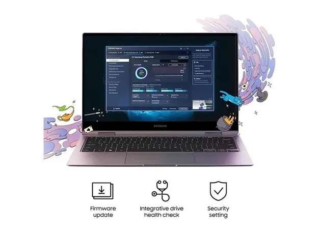 გარე მყარი დისკი Samsung Portable SSD T7 4TB Titan Gray, 5 image