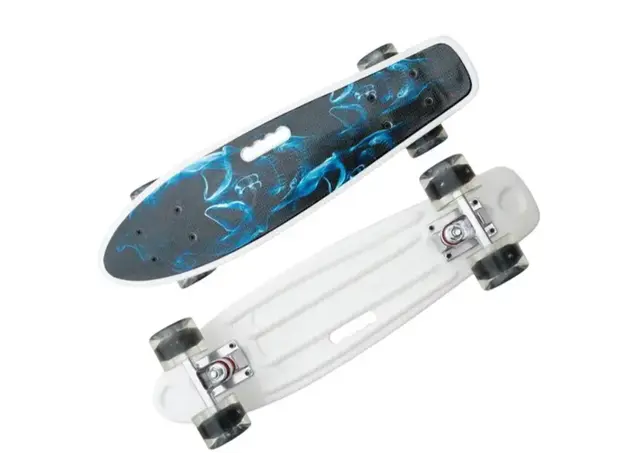 სკეიტბორდი M350YST-SKALETON2 მანათობელი ბორბლები და სახელურით, 2 image