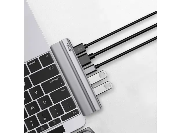 USB ჰაბი WiWU T9 Grey, 5 image