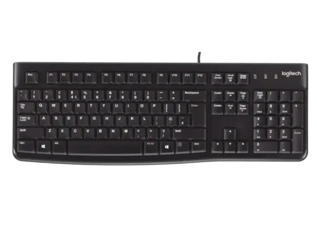 კლავიატურა LOGITECH K120 Corded Keyboard - BLACK - USB - RUS - B2B