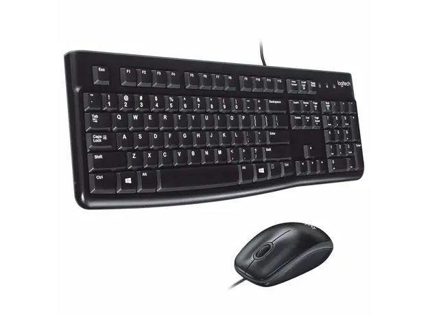 კლავიატურა და მაუსი LOGITECH MK120 Corded Combo - BLACK - USB - RUS, 3 image