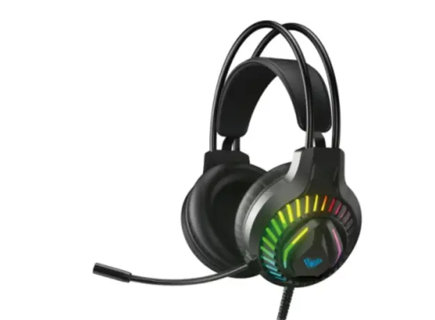 ყურსასმენი AULA S605 RGB Wired Gaming Headset Black