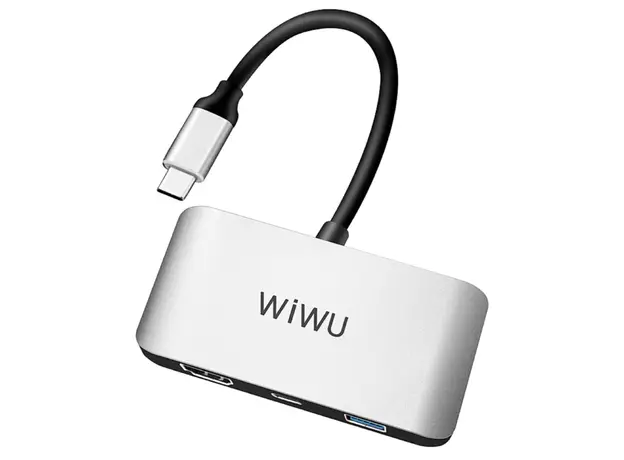 USB ჰაბი WiWU Alpha C2H Grey
