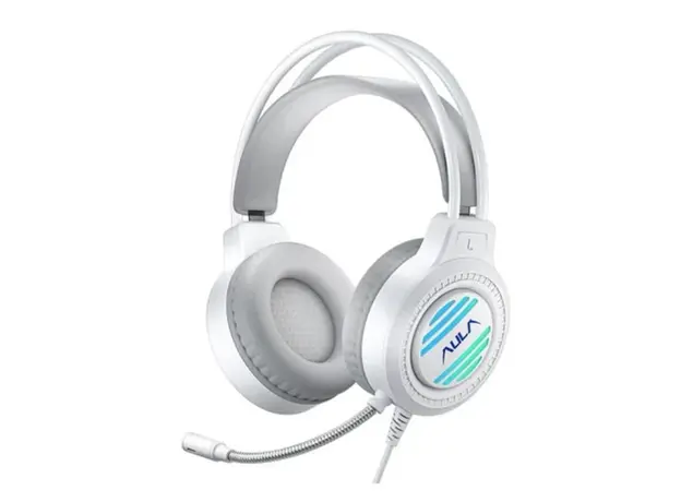 ყურსასმენი AULA S606 RGB Wired Gaming Headset White
