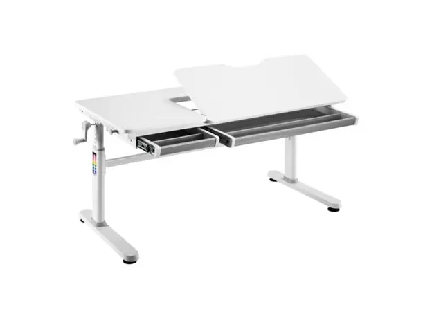 კომპიუტერის მაგიდა 2E Computer table CE301K-MECHANIC, height adjustment, mechanical, 54/76х120x60cm, white, 2 image
