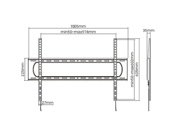 TV საკიდი Stell SHO Extensible adjustable mount for TV 50" - 100", 5 image