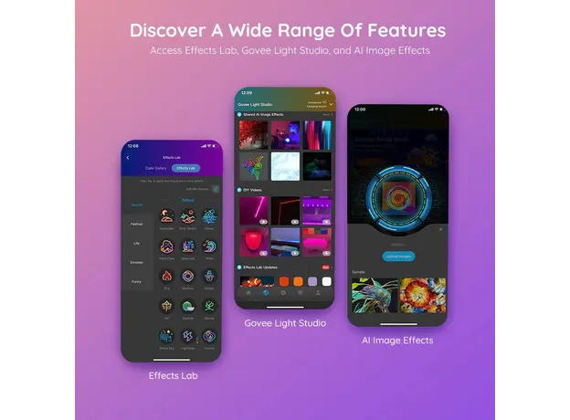 ჭკვიანი LED განათება Govee RGBIC Basic Wi-Fi + Bluetooth LED Strip Lights (10 Meter), 4 image