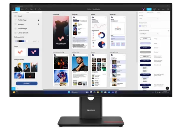 მონიტორი Lenovo ThinkVision T32UD-40  31.5" 3840x2160 350 cd/m²  4 ms 60Hz Eclipse Black, 2 image