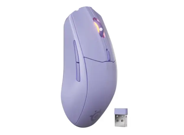 მაუსი SteelSeries Mouse Rival 3 Gen 2, RGB, USB-A/WL/BT, lavender, 3 image