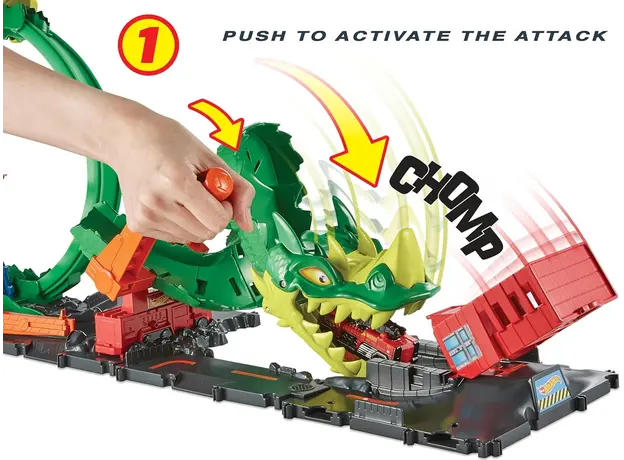 სათამაშო კომპლექტი Mattel HW City Dragon Drive Firefight, 6 image