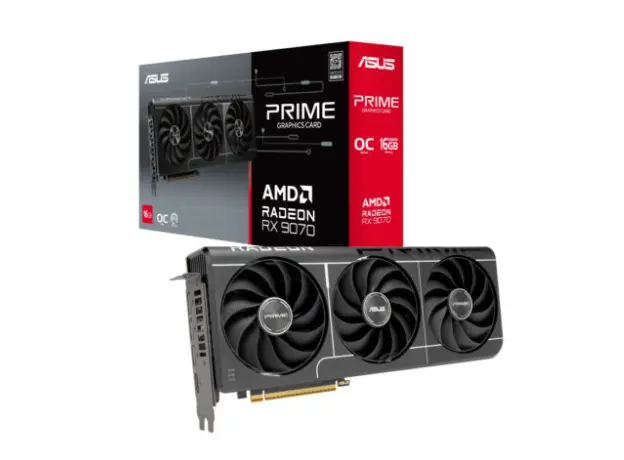 ვიდეო დაფა ASUS Graphic Card Radeon RX 9070 16GB GDDR6 OC PRIME-RX9070-O16G-EVO