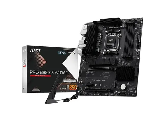 დედა დაფა MSI Motherboard PRO B850-S WIFI6E sAM5 B850 4xDDR5 M.2 HDMI WiFi BT ATX, 2 image