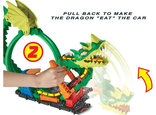 სათამაშო კომპლექტი Mattel HW City Dragon Drive Firefight, 7 image