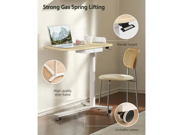 სათამაშო მაგიდა Kingsmith Pneumatic height adjustable table ETD2 oak, 5 image