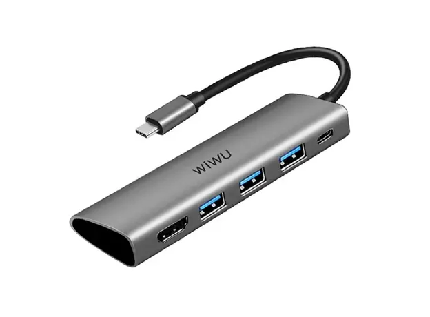 USB ჰაბი WiWU Alpha 531H Grey, 2 image