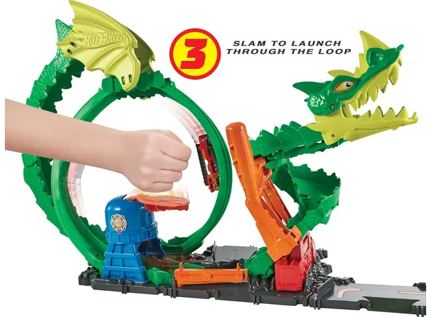 სათამაშო კომპლექტი Mattel HW City Dragon Drive Firefight, 3 image
