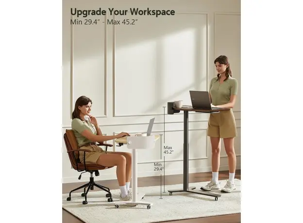 სათამაშო მაგიდა Kingsmith Pneumatic height adjustable table ETD2 oak, 4 image