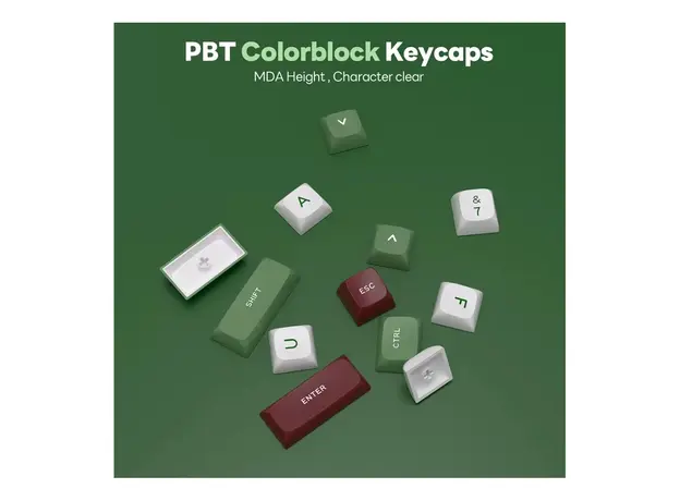 კლავიატურა Royal Kludge RK R65 RGB Mechanical Keyboard, Brown switch, Hot Swappable, Type-C wired, Green sand, 5 image