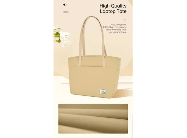 ნოუთბუქის ჩანთა WiWU 16'' Ora Tote Ivory, 8 image