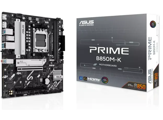 დედა დაფა ASUS Motherboard PRIME B850M-K sAM5 B850 4xDDR5 M.2 HDMI DP mATX, 2 image
