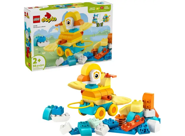 ლეგო LEGO Constructor DUPLO Town 3in1 Animals on Wheels