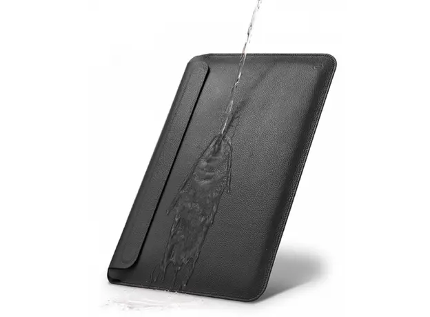 ნოუთბუქის ჩანთა WiWU 13.3'' Genuine Leather Laptop Sleeve Black, 3 image