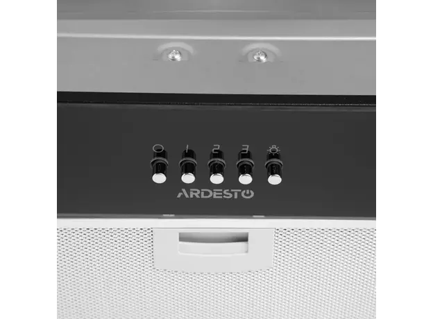 გამწოვი Ardesto Hood integrated, 52cm, 700m3h, glass, 2х1W LED, button, black, 4 image