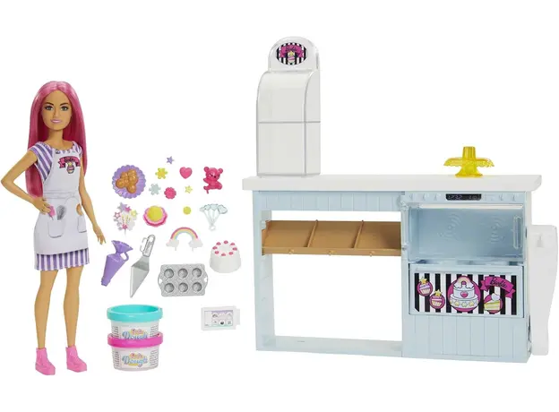 სათამაშო კომპლექტი MATTEL Barbie Bakery Playset - Refreshed
