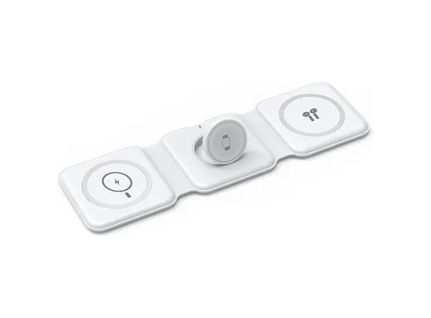 პორტატული დამტენი WiWU Foldable 3 in 1 M6 White