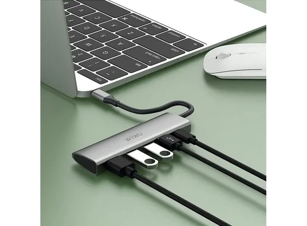 USB ჰაბი WiWU Alpha 531H Grey, 7 image