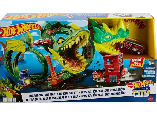 სათამაშო კომპლექტი Mattel HW City Dragon Drive Firefight, 2 image