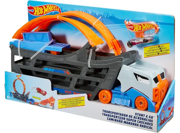 სათამაშო კომპლექტი Mattel HW Stunt & Go Hauler, 6 image