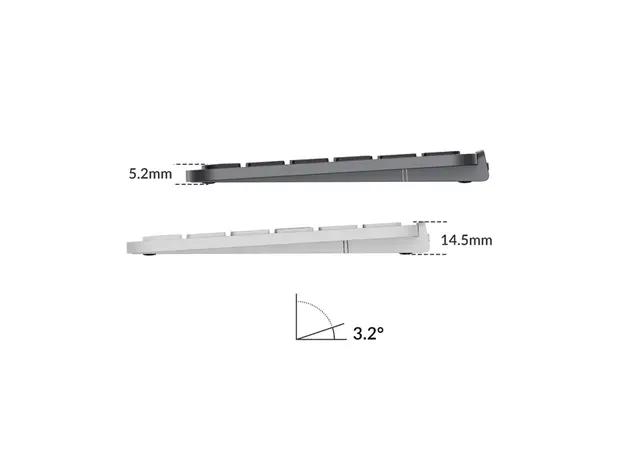 კლავიატურა Keychron B6 Pro, USB/WL/BT, ivory white, 5 image