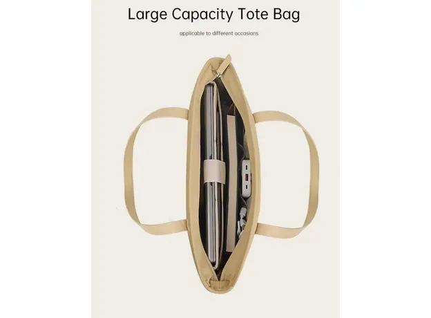 ნოუთბუქის ჩანთა WiWU 16'' Ora Tote Ivory, 5 image