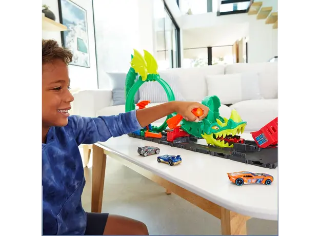 სათამაშო კომპლექტი Mattel HW City Dragon Drive Firefight, 5 image