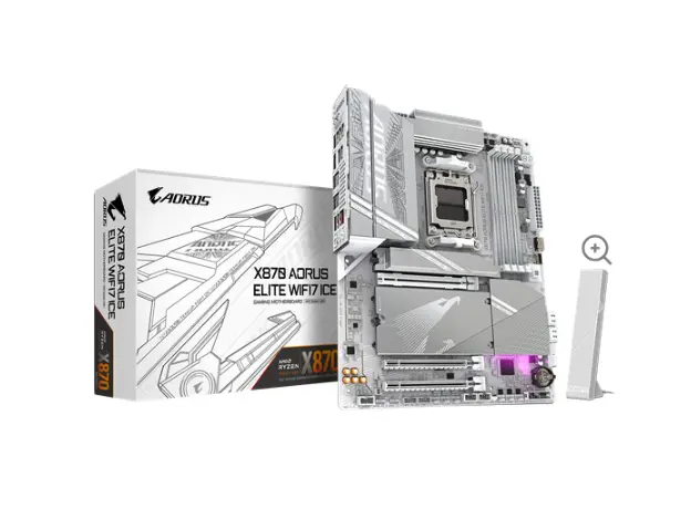 დედა დაფა GIGABYTE Motherboard X870 A ELITE WF7 ICE sAM5 X870 4xDDR5 M.2 HDMI ATX, 2 image