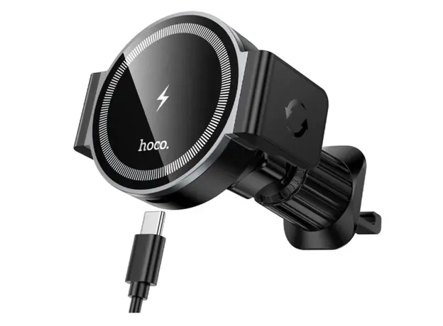 მანქანის დამტენი Hoco HW35 Power electric magnetic wireless fast charging car holder, 2 image